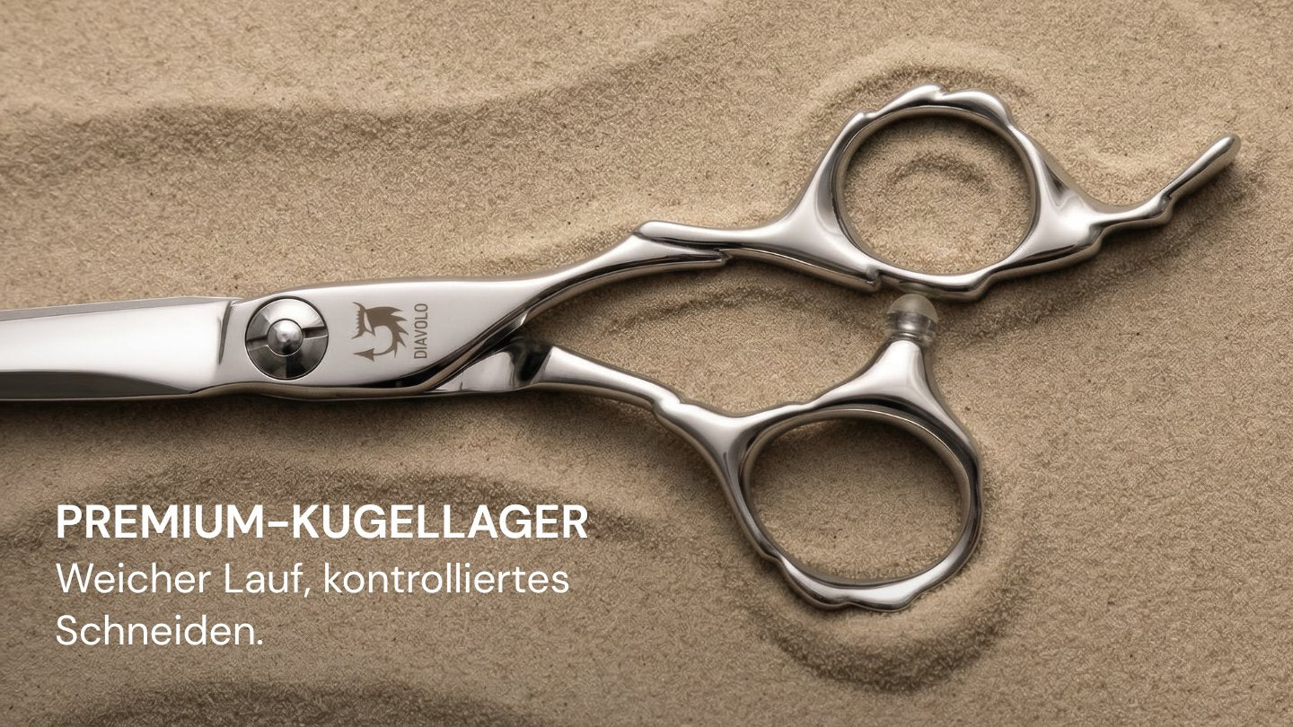 Friseurschere "Stormtrooper" – Macht der Bewegung von DIAVOLO mit präzisem Kugellager für sanftes Haarschneiden.