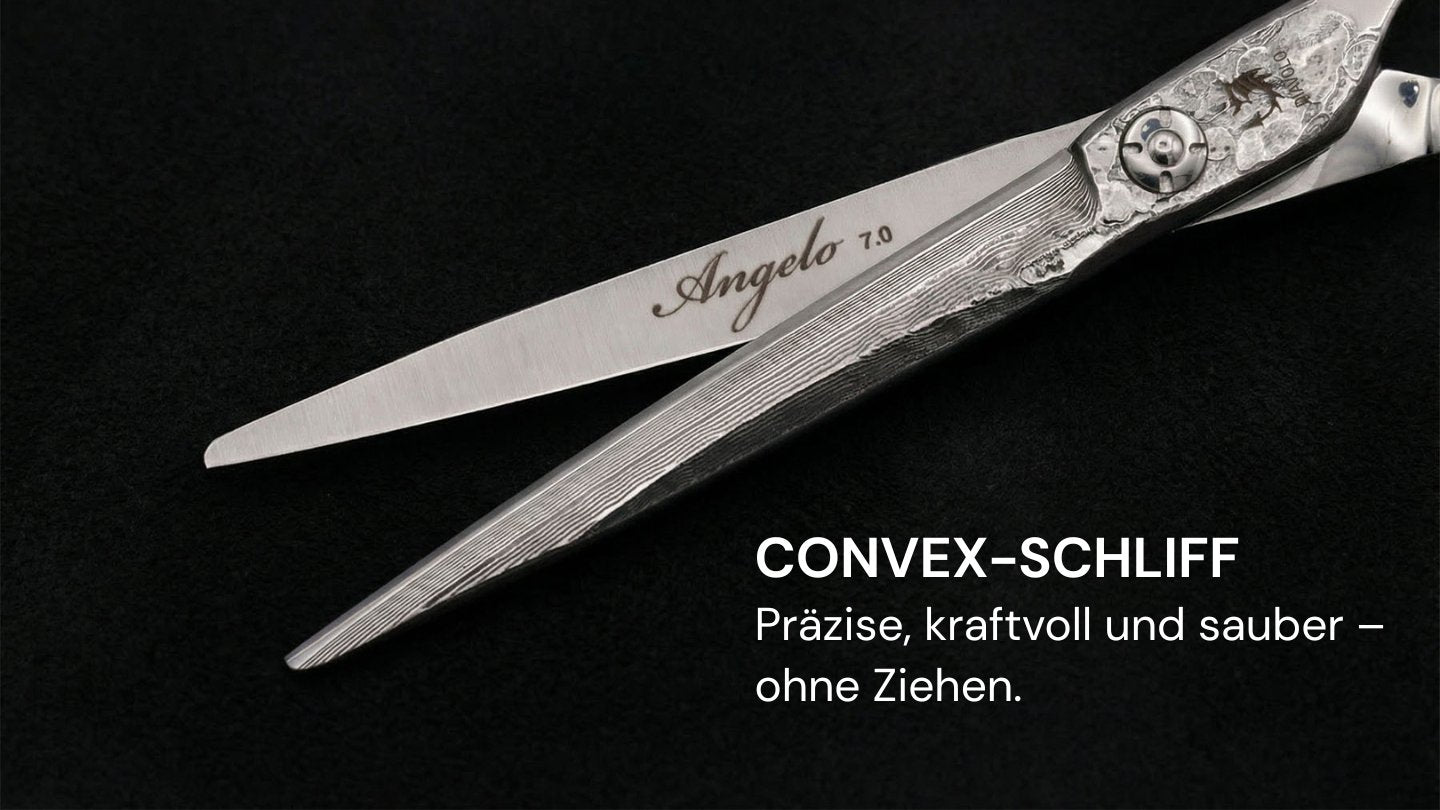 Friseurschere "Damast Angelo" – Himmlischer Begleiter