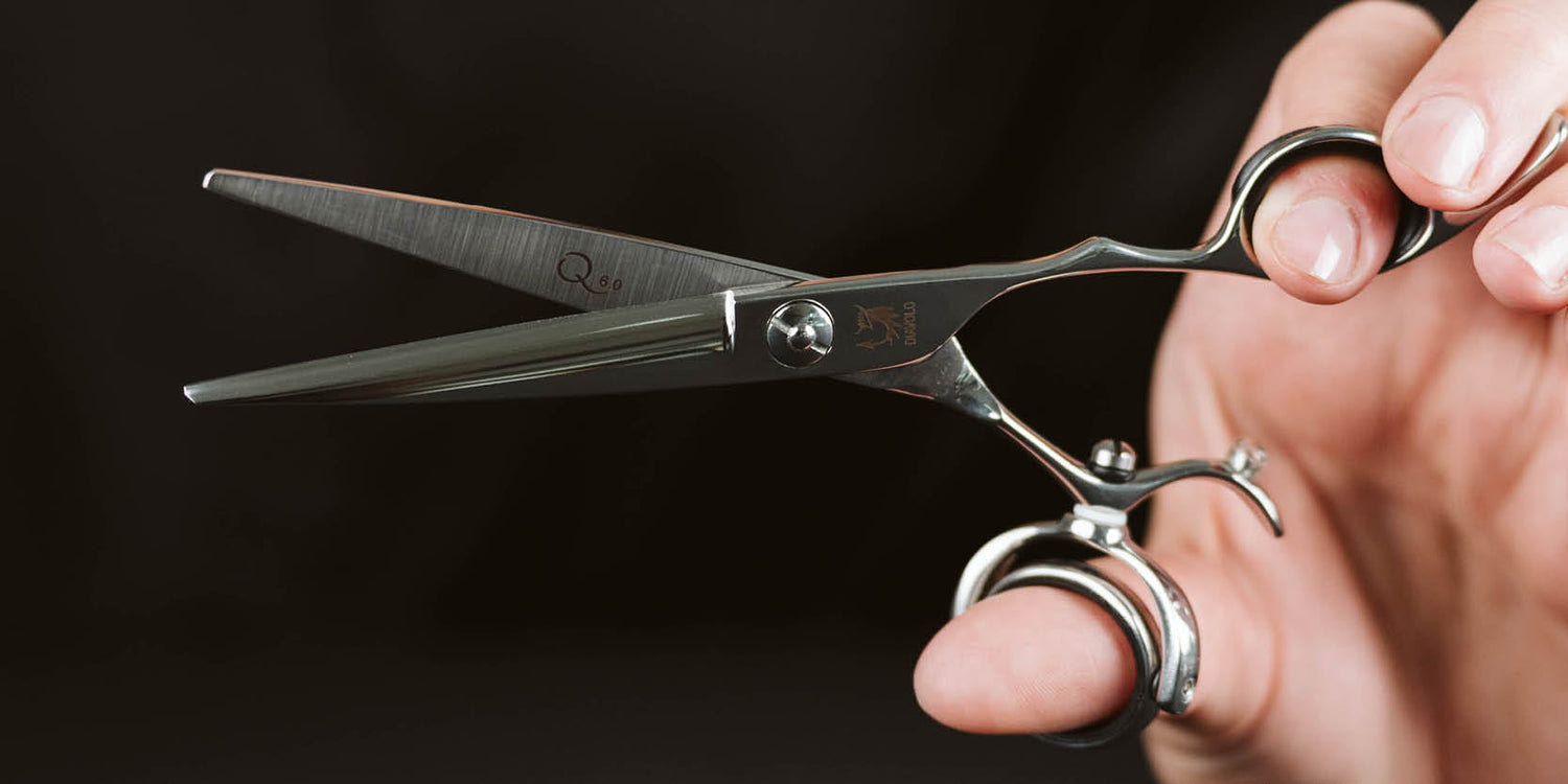 DIAVOLO Friseurschere "Q" – Präzision in Perfektion mit 3-D Gelenk für ergonomische Haarschneidehaltung