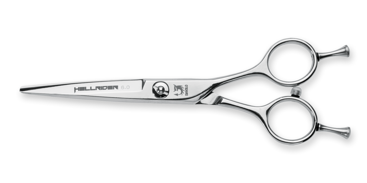 Friseurschere "Hellrider" – Ritt zu flammenden Horizonten