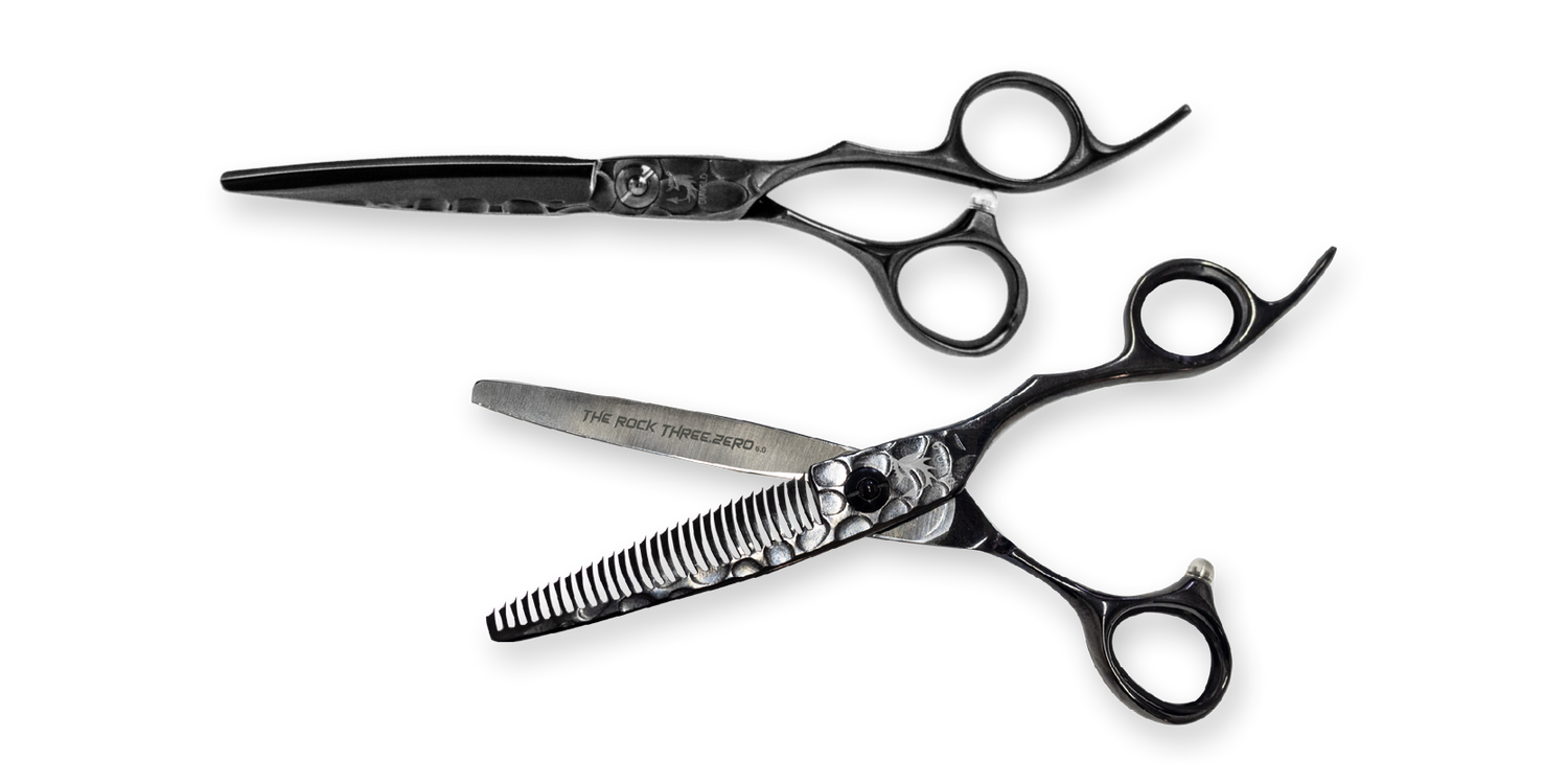 Friseurscherenset "The Rock Duo" – Kraft & Rebellion in perfekter Harmonie