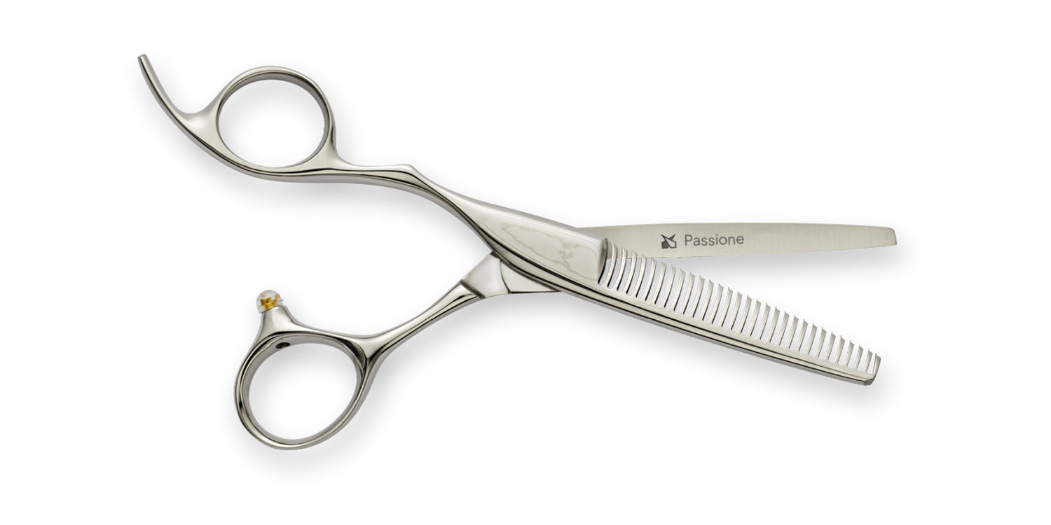 Friseurschere "Passione Damast Lefty Thinner" – Perfekte Kontrolle