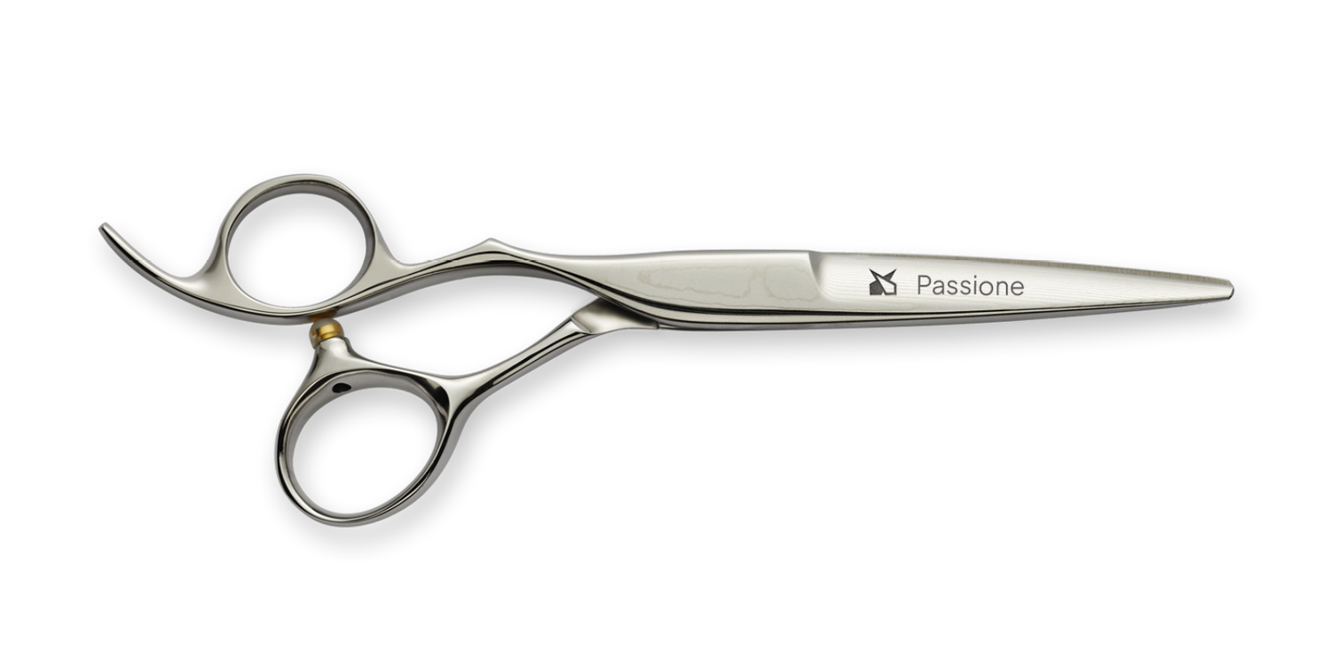 Friseurschere "Passione Damast Lefty" – Begierde der Sinne