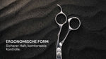 Friseurschere "Melissa" – Süße der Sehnsucht von LEADER mit ergonomischer Form für sicheren Halt und präzise Schneidekontrolle.