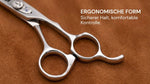 Friseurschere "Melissa Thinner" – Melodie der Sehnsucht von LEADER mit ergonomischem Griff für komfortable Kontrolle und sicheren Halt.