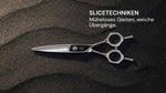 Friseurschere "Monster" – Kraftvolle Präzision von LEADER mit innovativer Slicetechnik für sanfte Haarschnitte und ruhigen Lauf.