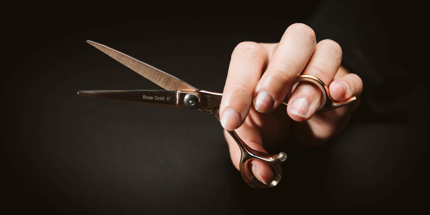 Friseurschere "Rosegold" – Glanz und Wärme
